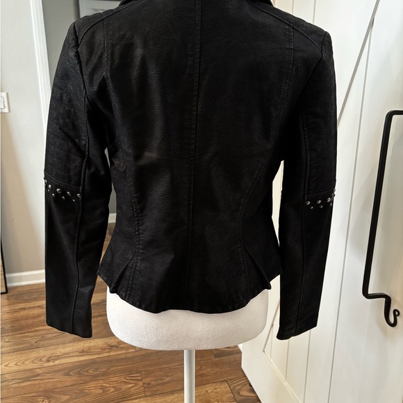 BP Black Studded Leather Jacket - Picture 2 of 8